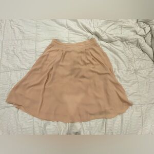 Daniel Rainn Tan Midi A-Line Skirt High-Low